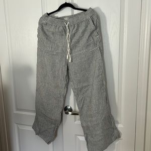 100% Linen Wide-leg Pants